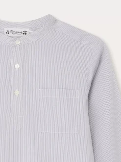 Bonpoint Claude Shirt Grey Stripes |Child Tops