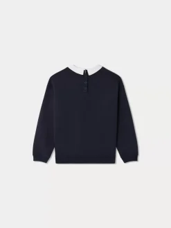 Bonpoint Claudia Sweatshirt Navy |Child Sweatshirts
