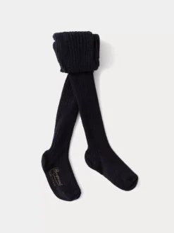 Bonpoint Collant Avec Cachemire Bebe Marine |Newborn & Baby Leggings And Socks
