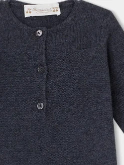 Bonpoint Combinaison Babylou Bleu Orage |Newborn & Baby Sets And Jumpsuits