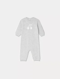 Bonpoint Combinaison Tilouana Gris Chine Clair |Newborn & Baby Sets And Jumpsuits