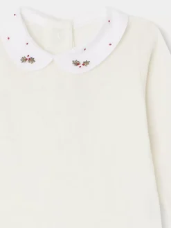 Bonpoint Cygne Bodysuit Red |Newborn & Baby Onesies And Pajamas