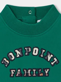 Bonpoint Dady Sweatshirt Green |Newborn & Baby Sweaters And Cardigans