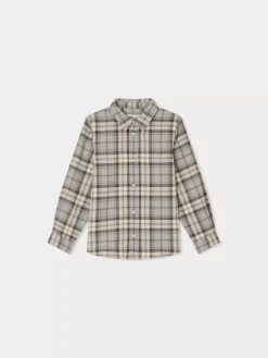 Bonpoint Daho Shirt Heathered Gray |Child Tops