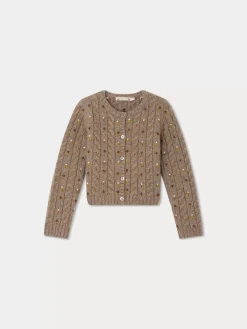 Bonpoint Dallulah Cardigan Praline |Child Cardigans And Sweaters