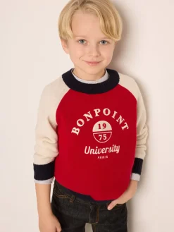 Bonpoint Damian Sweater Red |Child Cardigans And Sweaters