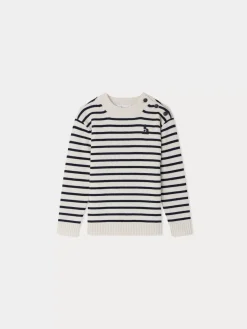 Bonpoint Dantes Sweater Navy Stripes |Child Cardigans And Sweaters