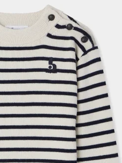 Bonpoint Dantes Sweater Navy Stripes |Child Cardigans And Sweaters