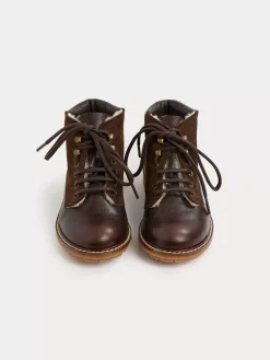 Bonpoint Danton Ankle Boots Cocoa |Child Shoes