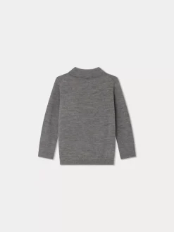 Bonpoint Darius Sweater Dark Heathered Gray |Child Cardigans And Sweaters