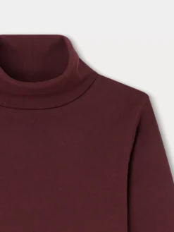 Bonpoint Delie Roll-Neck Sweater Plum |Child Tops