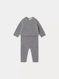 Bonpoint Den Set Gray Blue |Newborn & Baby Sets And Jumpsuits