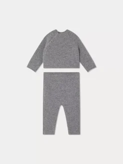 Bonpoint Den Set Gray Blue |Newborn & Baby Sets And Jumpsuits