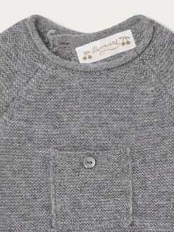 Bonpoint Den Set Gray Blue |Newborn & Baby Sets And Jumpsuits