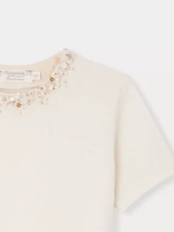 Bonpoint Diaphane Sweater Milk White |Child Cardigans And Sweaters