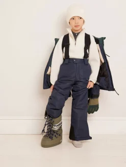Bonpoint Dodji Ski Pants With Suspenders Ink |Child Bottoms