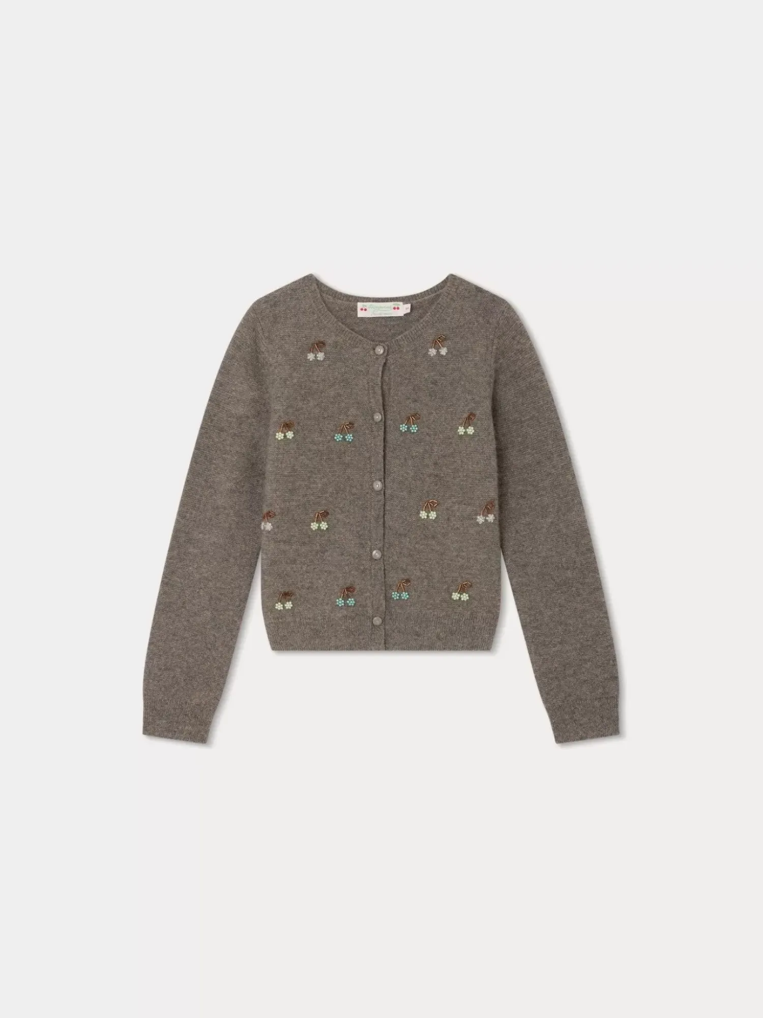 Bonpoint Dounia Cardigan Brown |Child Cardigans And Sweaters