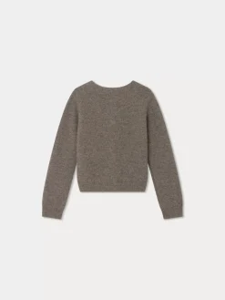 Bonpoint Dounia Cardigan Brown |Child Cardigans And Sweaters