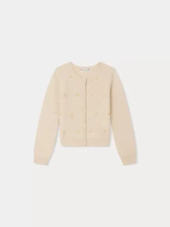 Bonpoint Dounia Cardigan Natural |Child Cardigans And Sweaters