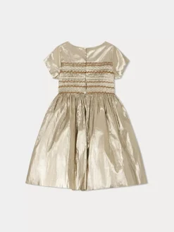 Bonpoint Duchesse Dress Gold |Child Dresses