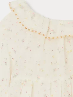 Bonpoint Embroidered Melly Blouse Aqua Blue |Newborn & Baby Tops