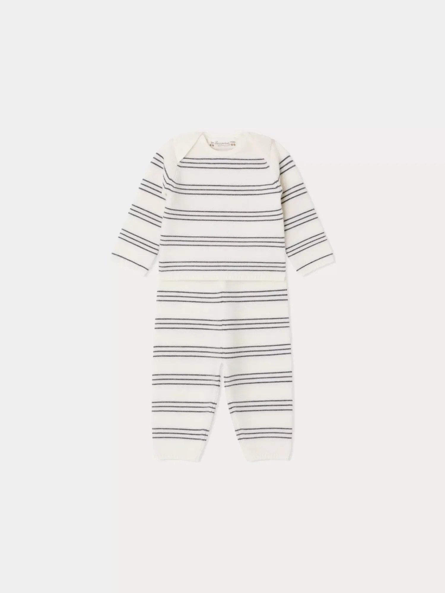 Bonpoint Ensemble Dini Gris Chine |Newborn & Baby Sets And Jumpsuits