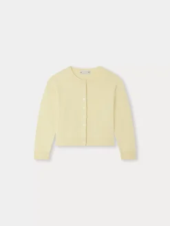 Bonpoint Fabara Cardigan Light Yellow |Child Cardigans And Sweaters