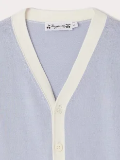 Bonpoint Fabiano Cardigan Sky Blue |Child Cardigans And Sweaters