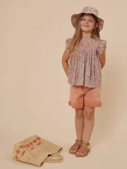 Bonpoint Fidji Blouse Coral |Child Tops