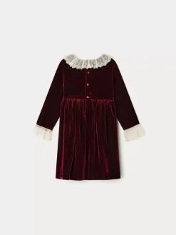 Bonpoint Flavie Dress Burgundy |Child Dresses
