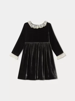 Bonpoint Flavie Elegant Dress Thunder |Child Dresses