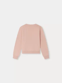 Bonpoint Francille Cardigan Silkscreen Pink Tea |Child Cardigans And Sweaters