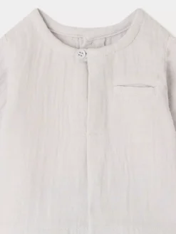 Bonpoint Gauguin Tunic Gray Blue |Newborn & Baby Tops