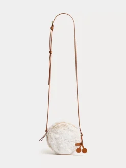 Bonpoint Gomette Purse Heathered Beige |Child Accessories