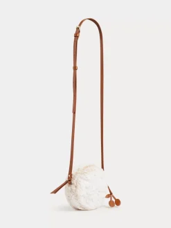 Bonpoint Gomette Purse Heathered Beige |Child Accessories