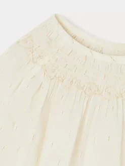 Bonpoint Griotte Smocked Blouse Printed Gold |Newborn & Baby Tops