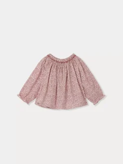 Bonpoint Griotte Smocked Blouse Ruby |Newborn & Baby Tops