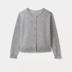 Bonpoint Heathered Gray Cardigan |Child Cardigans And Sweaters