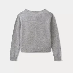 Bonpoint Heathered Gray Cardigan |Child Cardigans And Sweaters