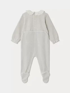 Bonpoint Heritier Pajamas Gray Blue |Newborn & Baby Onesies And Pajamas