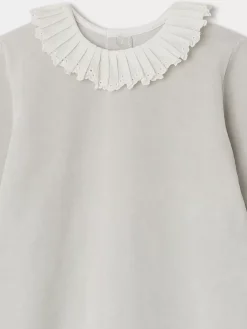 Bonpoint Heritier Pajamas Gray Blue |Newborn & Baby Onesies And Pajamas