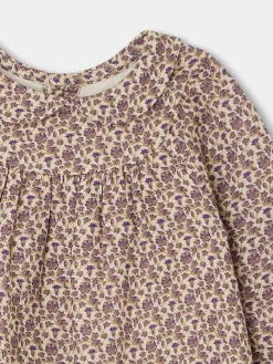 Bonpoint Jeni Dress Taupe Flowers |Newborn & Baby Dresses