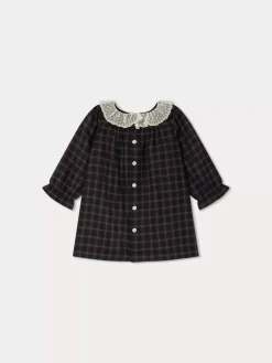 Bonpoint Magnolia Dress Slate Grey |Newborn & Baby Dresses