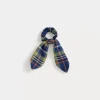 Bonpoint Maxinoeud Scrunchie Navy Tartan |Child Accessories