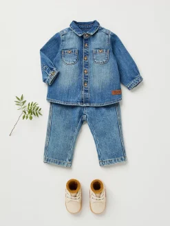 Bonpoint Mico Shirt Light Denim |Newborn & Baby Tops
