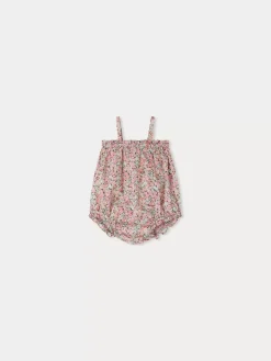 Bonpoint Nefle Romper Coral |Newborn & Baby Pants, Bloomers, And Rompers