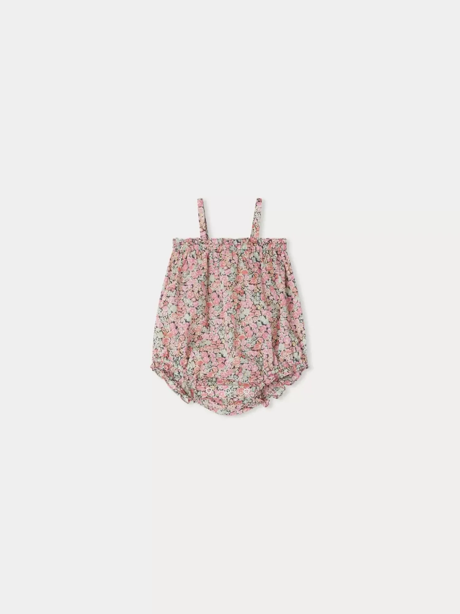 Bonpoint Nefle Romper Coral |Newborn & Baby Pants, Bloomers, And Rompers