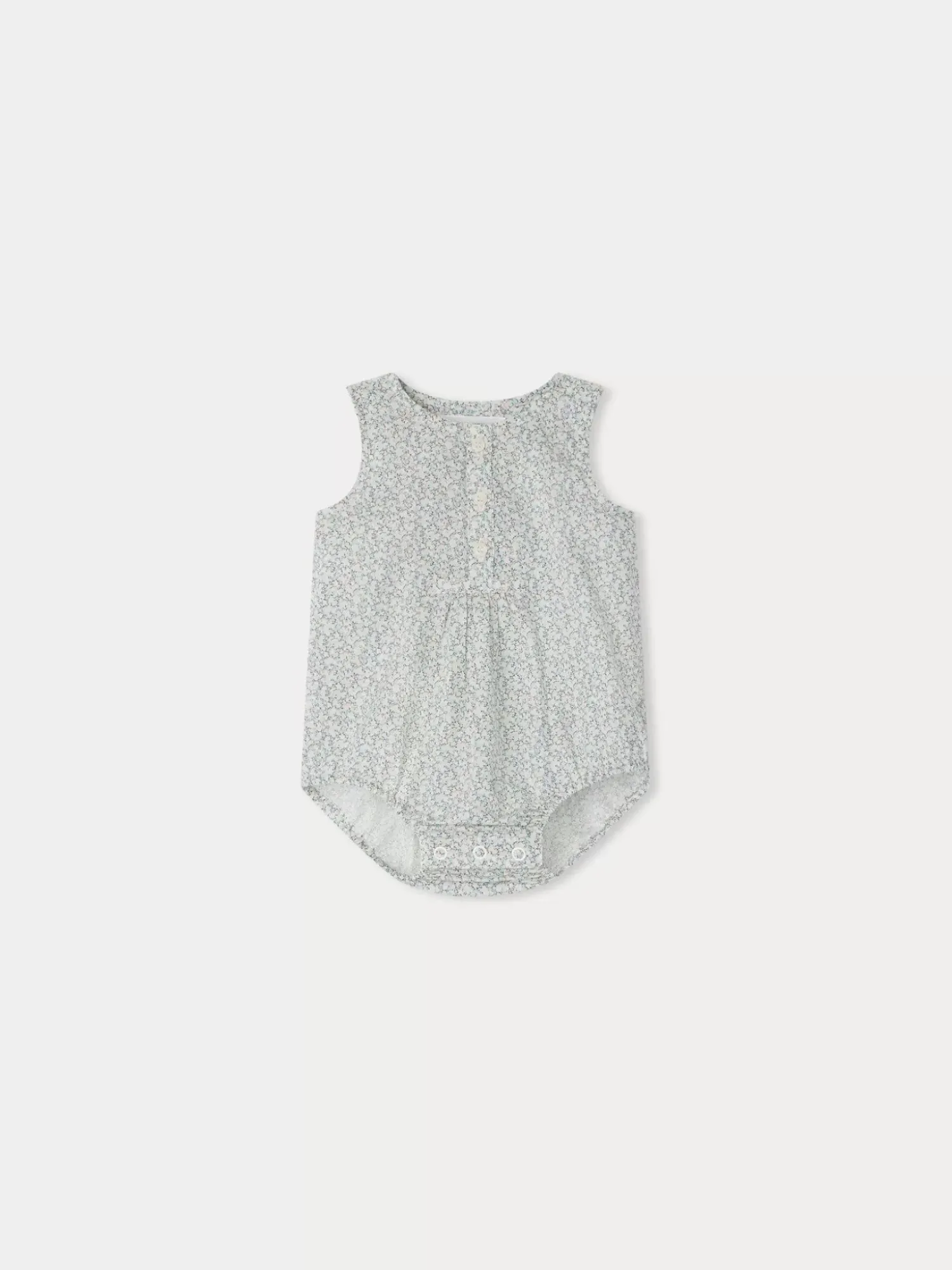 Bonpoint Nico Romper Sky Blue |Newborn & Baby Pants, Bloomers, And Rompers