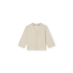 Bonpoint Openwork Cashmere Cardigan For Baby Natural |Newborn & Baby Sweaters And Cardigans
