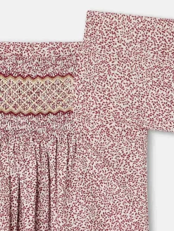 Bonpoint Pais Smocked Dress Ruby |Newborn & Baby Dresses